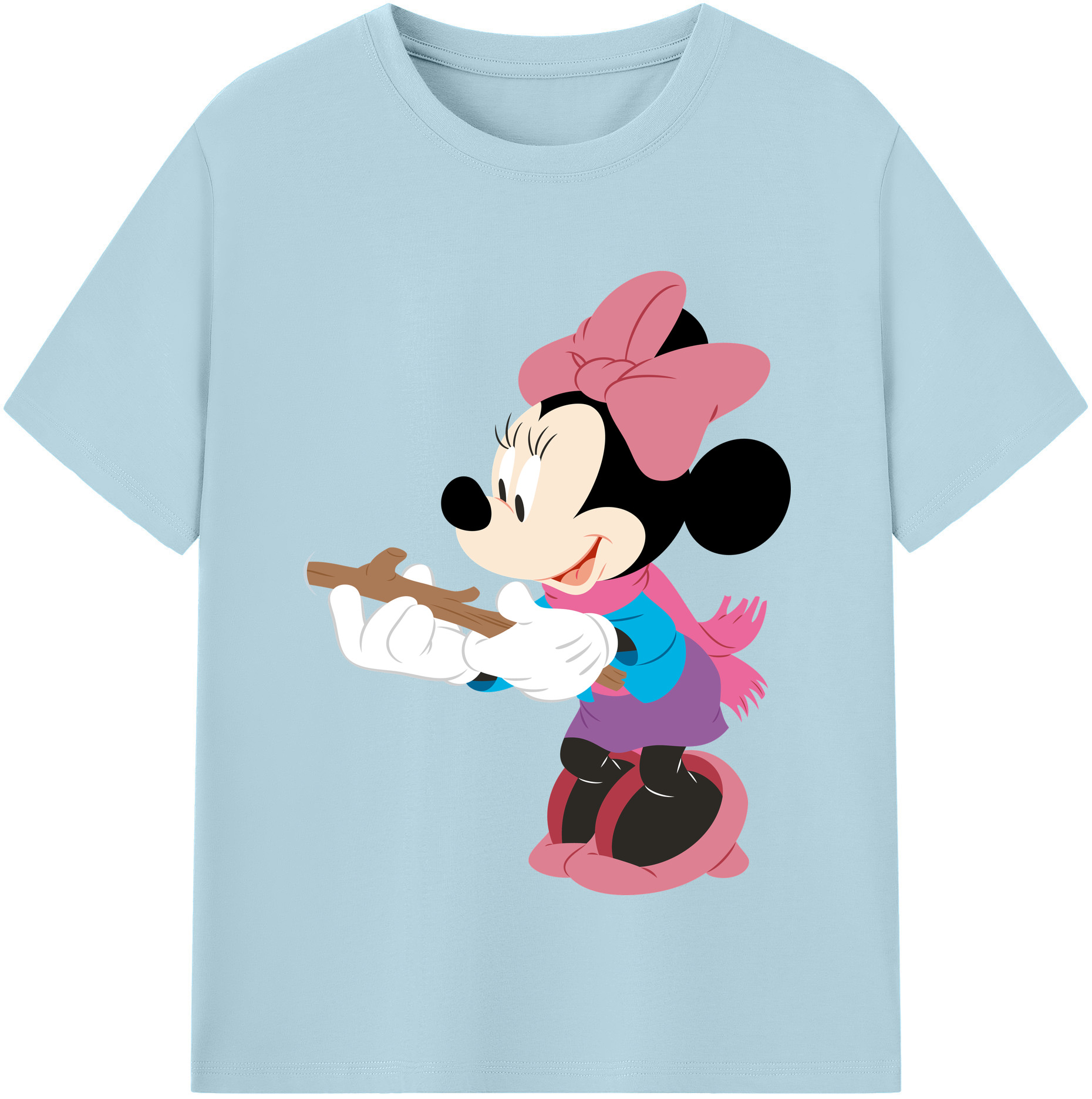 （画像用） ミッキーマウス Mickey Mouse 綿100％半袖Tシャツ（フロントプリント）